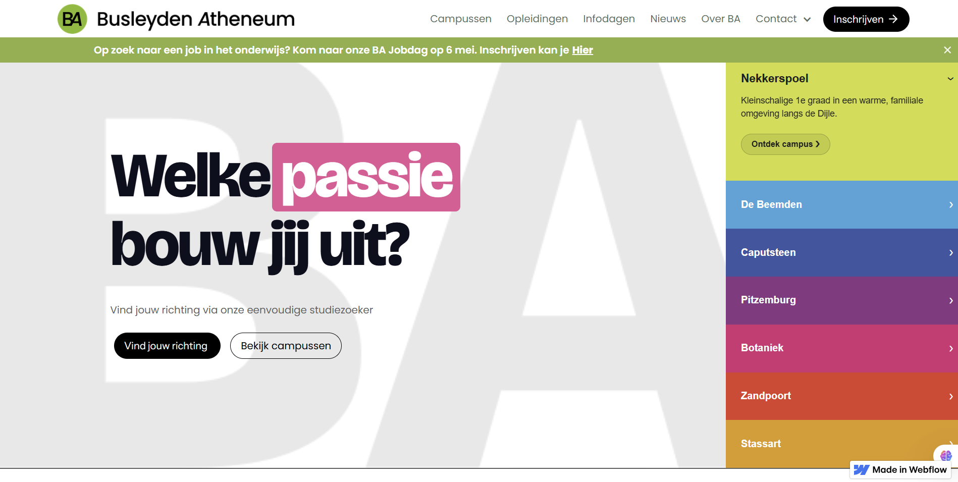 Nieuwe homepage van Busleyden Atheneum